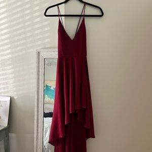 Burgundy dress. Just recently had the straps tailored to be reinforced.